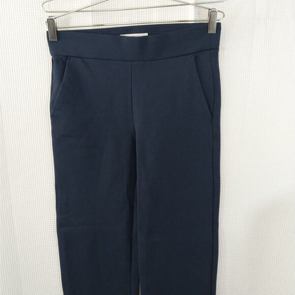 NWOT! LOFT! NAVY BLUE STRETCH TAILORED CASUAL PANTS, SLACKS, MIDRISE! SZ S - Picture 3 of 12
